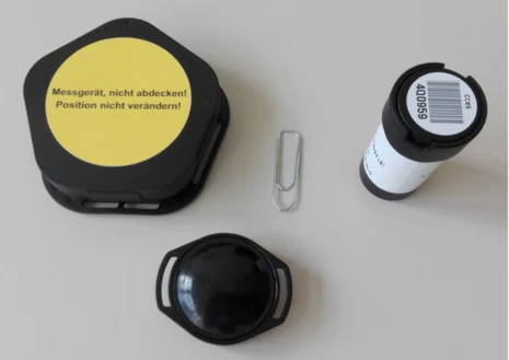 Radondosimeter in verschiednene Formen