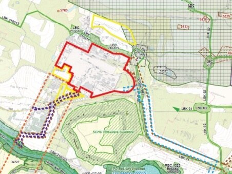 Lageplan des SMR-Standortes Tušimice
